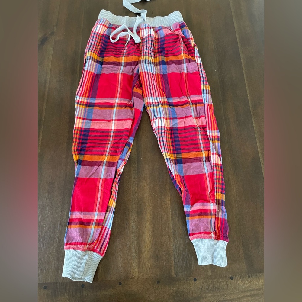 Aerie Colorful Plaid Jogger pajama Pants